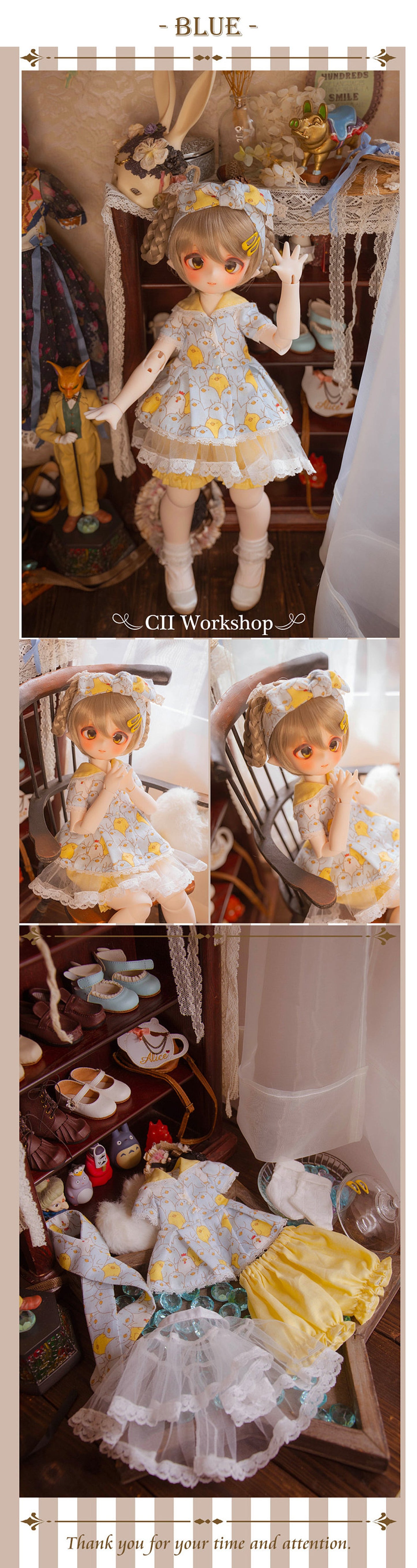 Vintage style dress set for MDD/Kumako