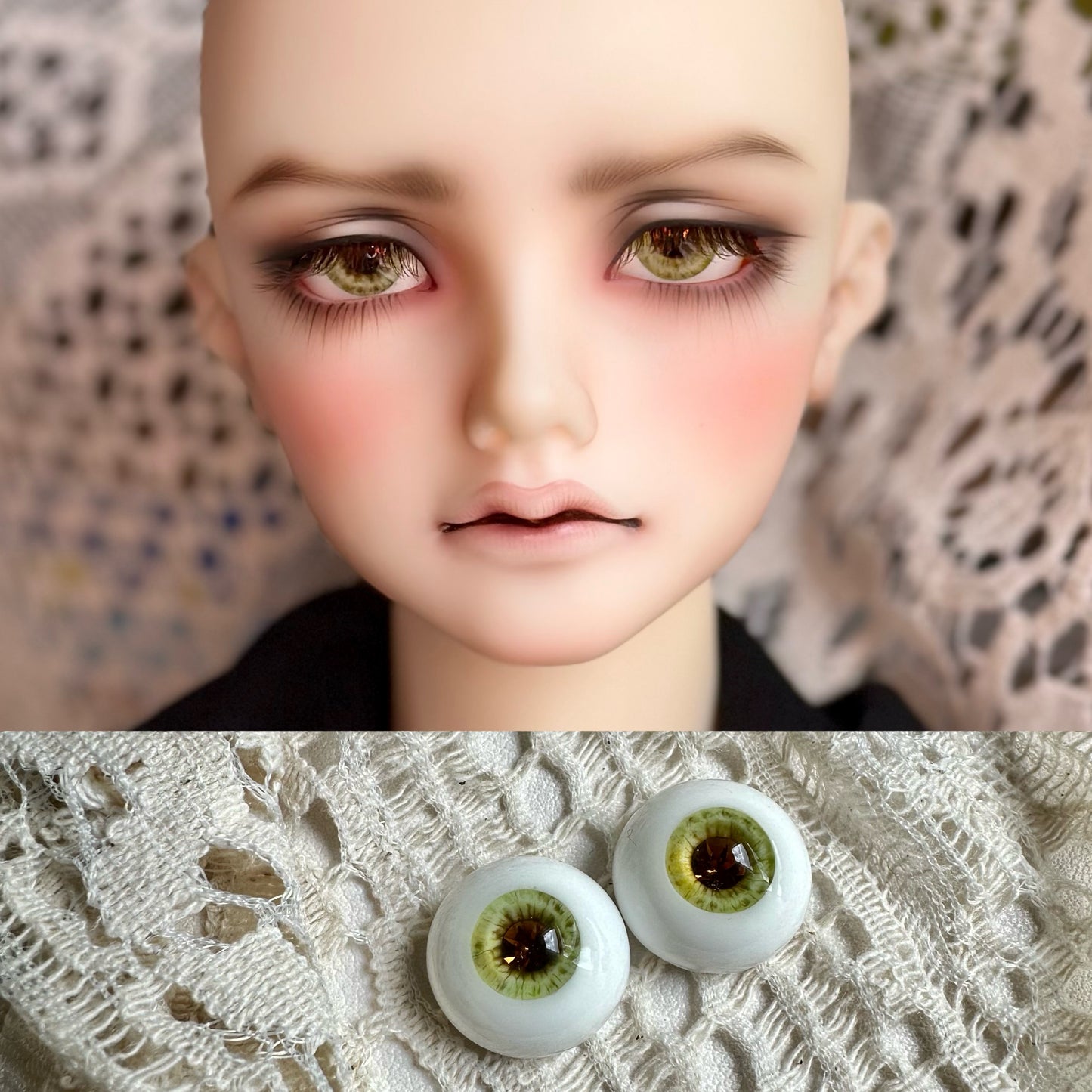 Resin Eyes with Crystal 14mm/16mm/18mm for BJD 1/3 1/4 1/6