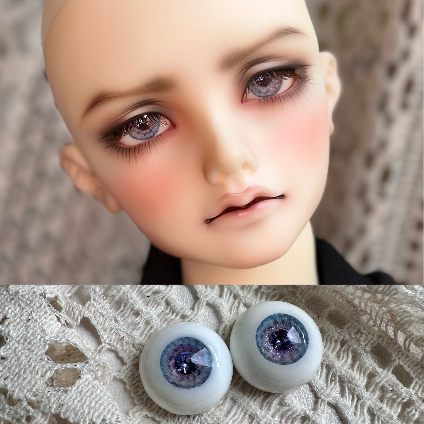 Resin Eyes with Crystal 14mm/16mm/18mm for BJD 1/3 1/4 1/6