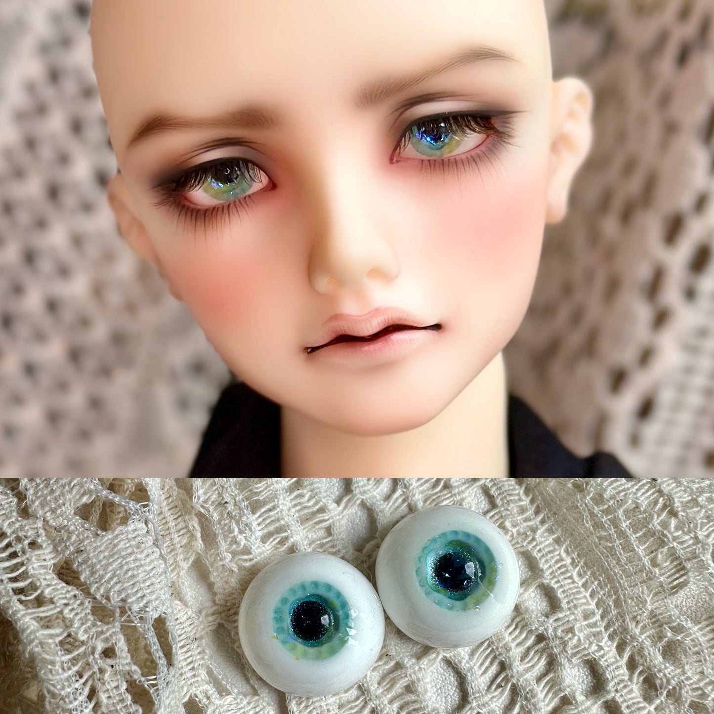 Resin Eyes with Crystal 14mm/16mm/18mm for BJD 1/3 1/4 1/6