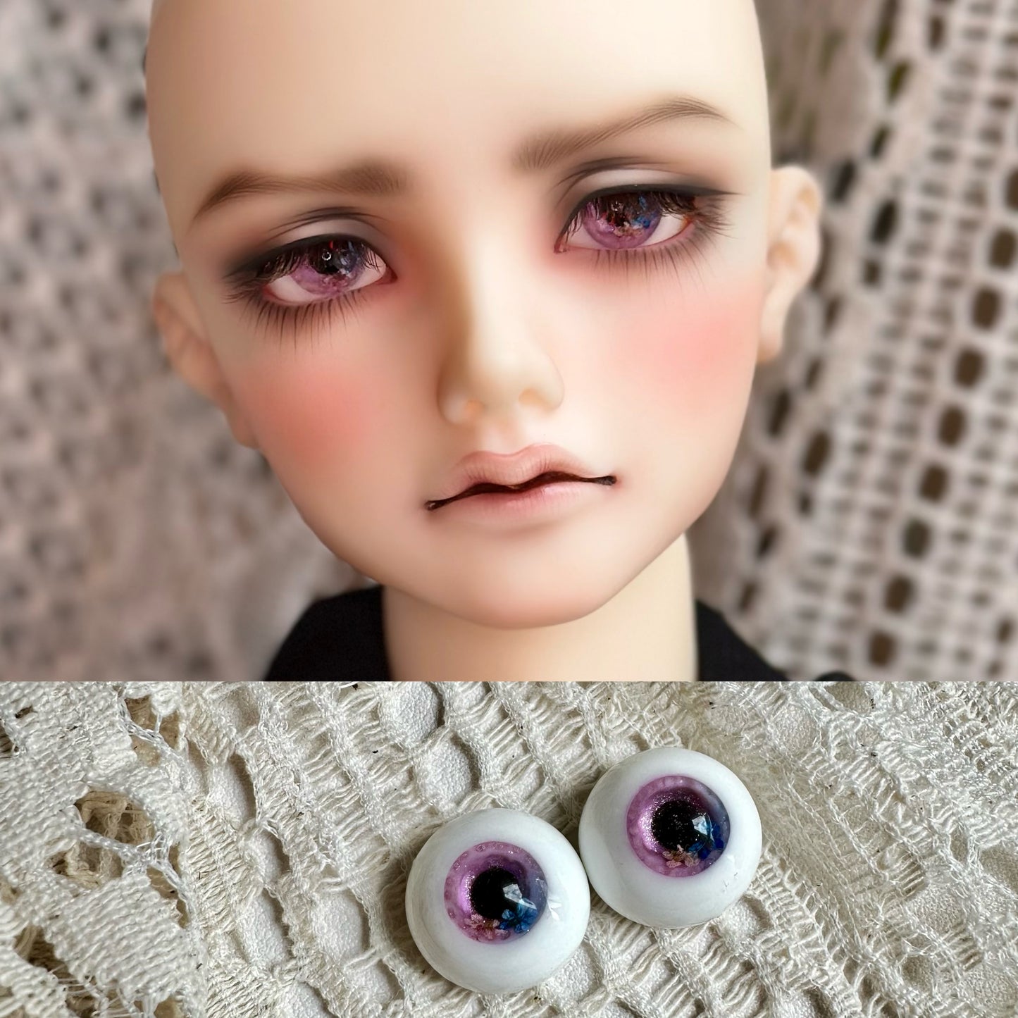 Resin Eyes with Crystal 14mm/16mm/18mm for BJD 1/3 1/4 1/6