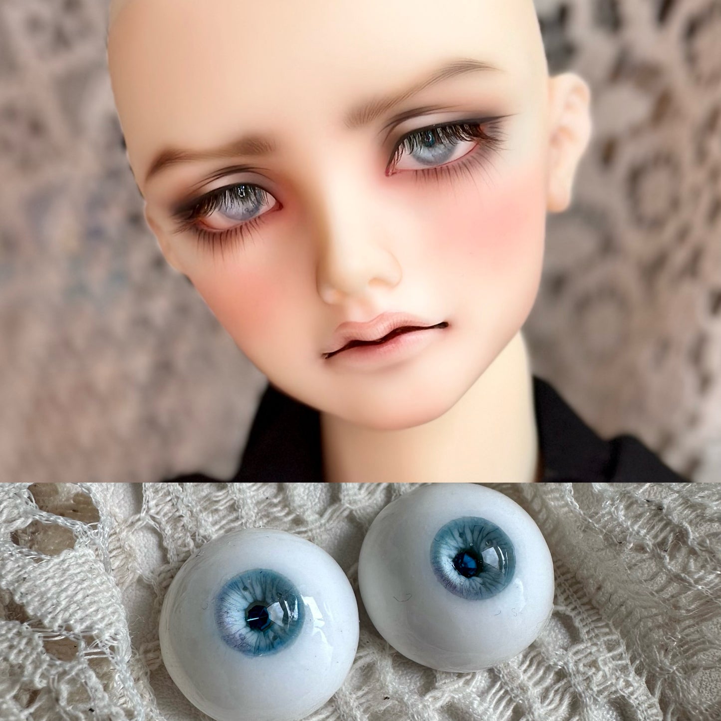 Resin Eyes with Crystal 14mm/16mm/18mm for BJD 1/3 1/4 1/6