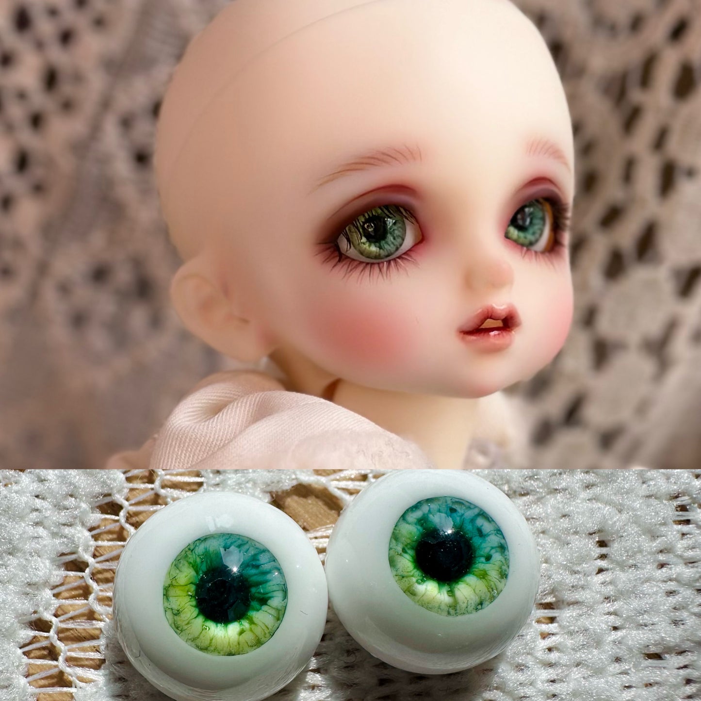 Resin Eyes with Crystal 14mm/16mm/18mm for BJD 1/3 1/4 1/6