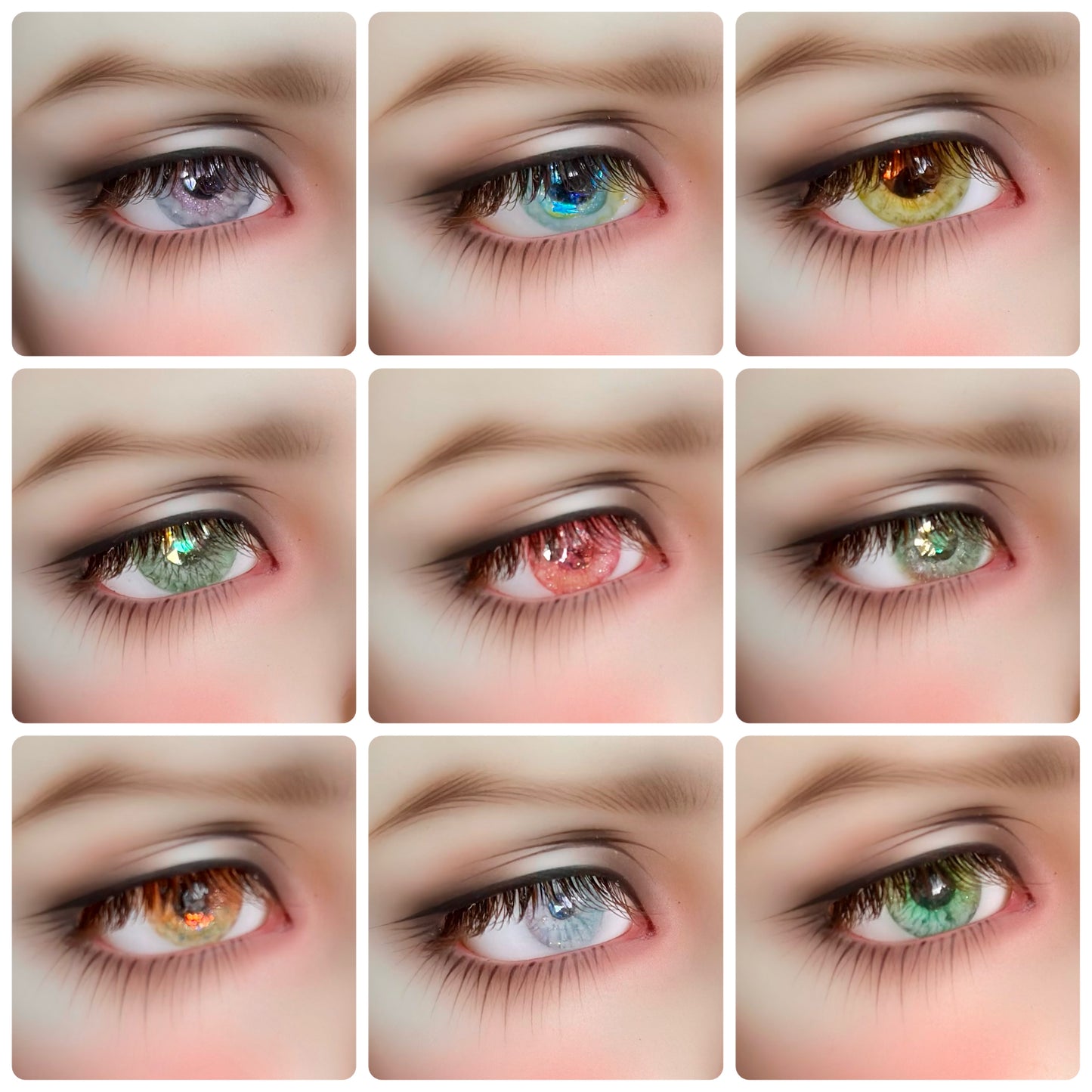 Resin Eyes with Crystal 14mm/16mm/18mm for BJD 1/3 1/4 1/6